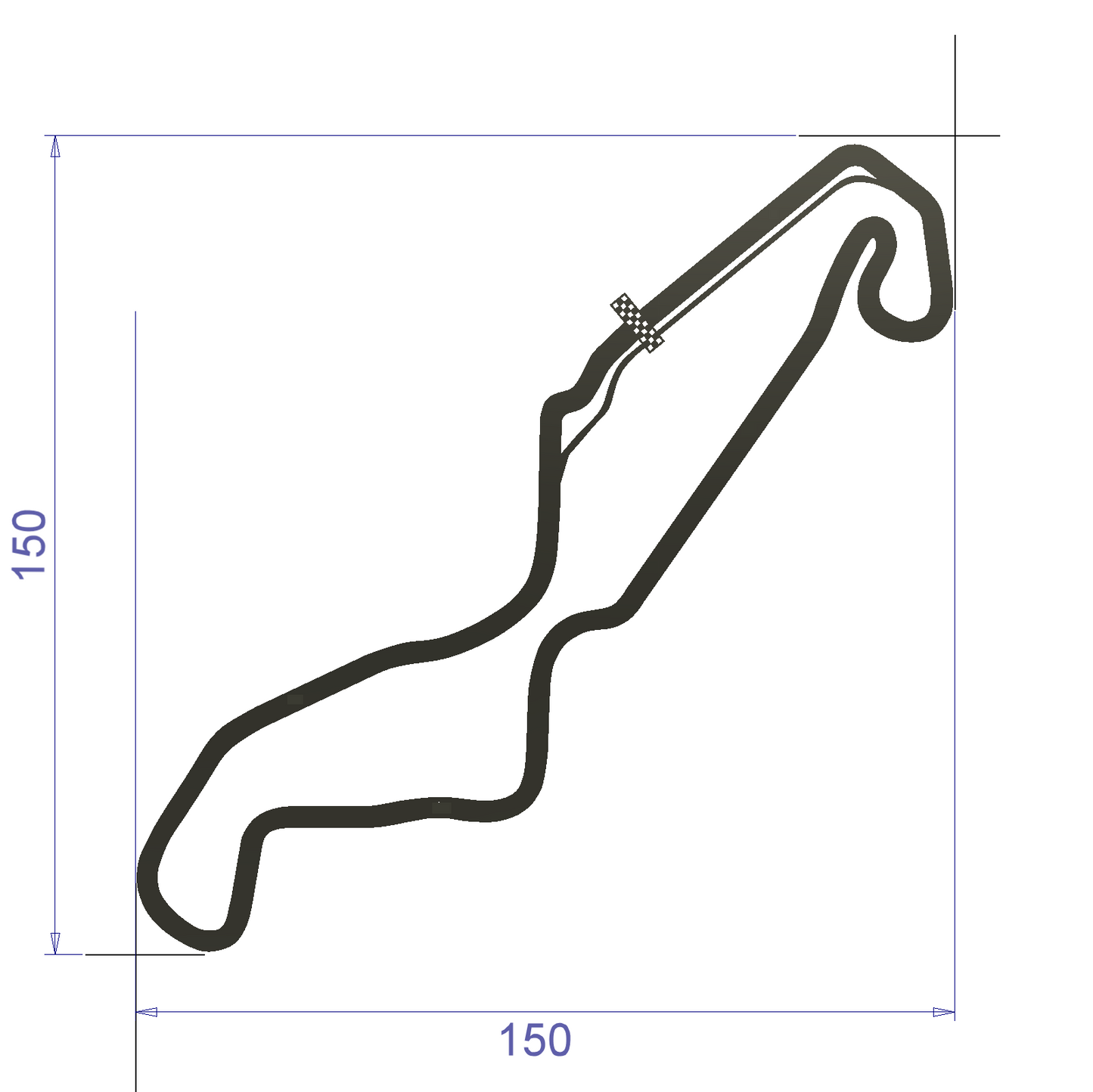 Steel Circuit TT-Assen XL Black Wall Art